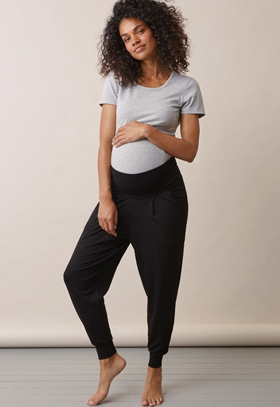 Soft Maternity Pants (Once-on-Never-Off) in Black - hautemama