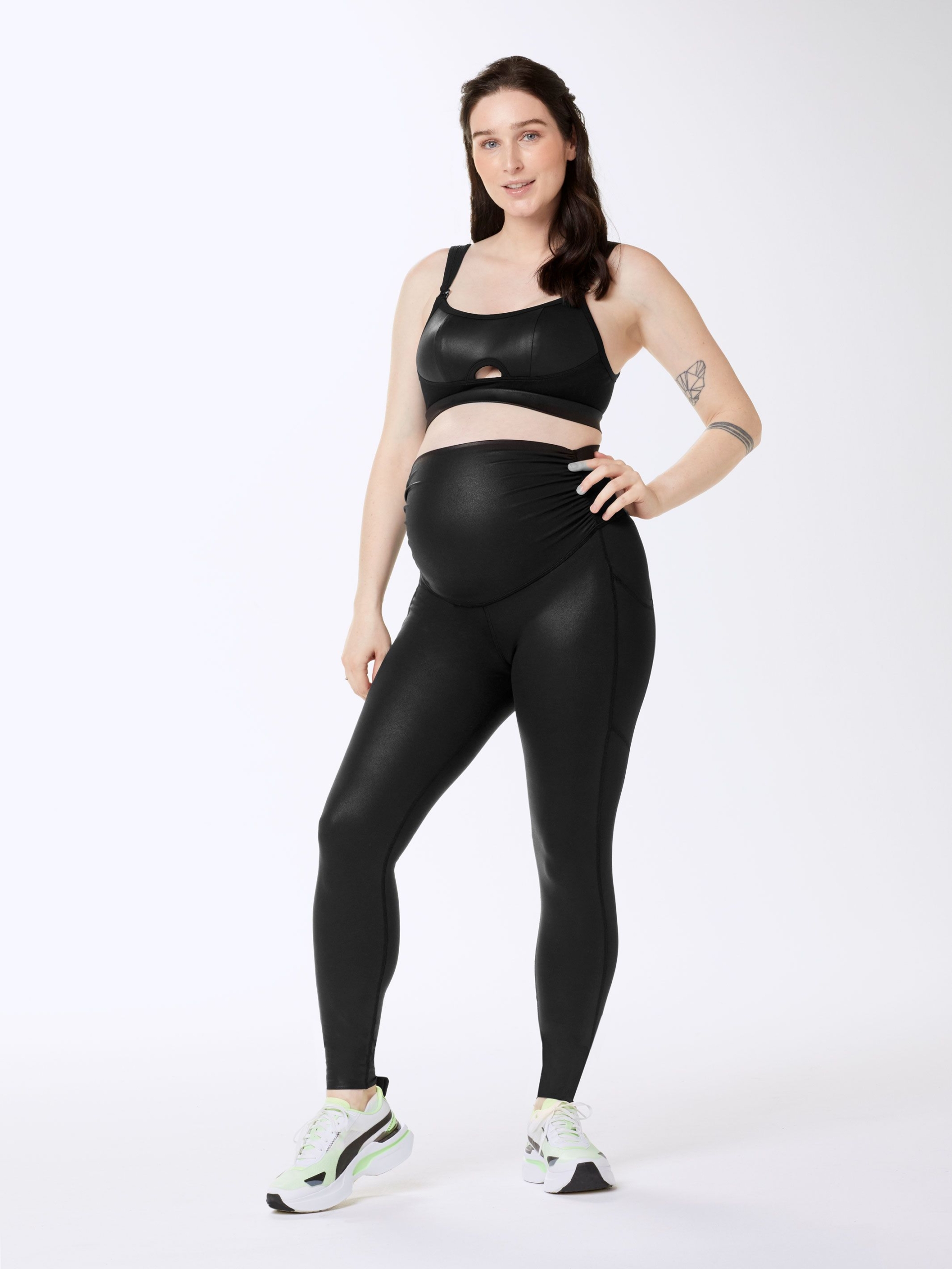 AFTER9 Faux Leather Embrace Maternity Leggings